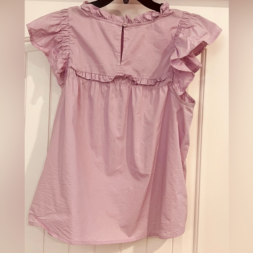 Women’s bundle of 4 Crown & Ivy blouses, Vibrant blue, pretty lilac and 2 white. - Picture 2 of 12